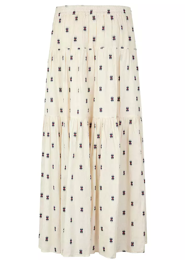 Lollys Laundry Sunset Maxi Skirt - Nederdel - Creme