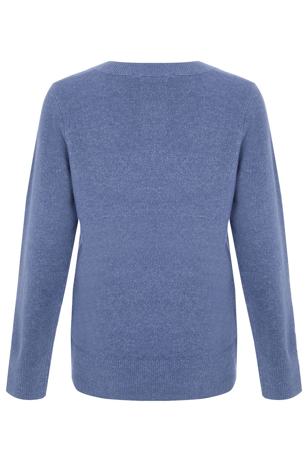 Long Sleeve Button Front Detail Jumper