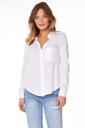 LONG SLEEVE BUTTON FRONT TEE