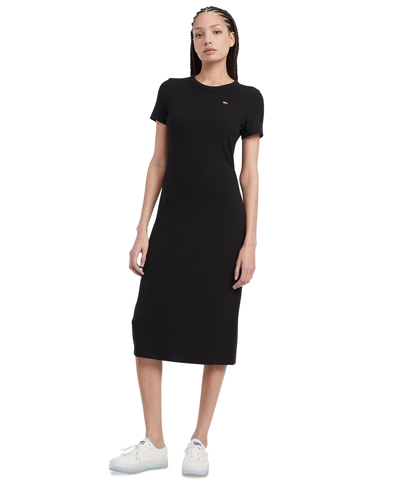 Macy's Tommy Jeans Women's Ribbed Bodycon Midi Dress