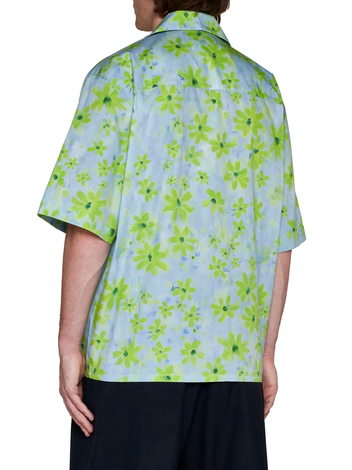 MARNI  |Flower Patterns Cotton Short Sleeves Front Button Designers