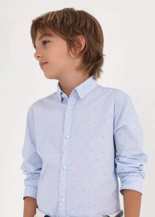 Mayoral L/s shirt for teen boy - Sky