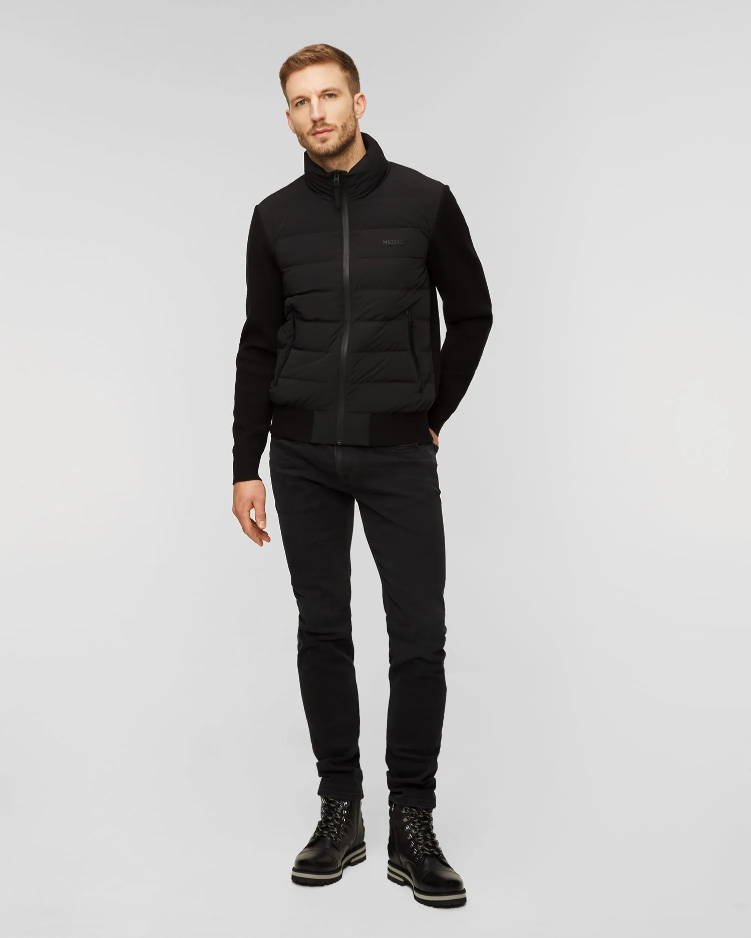 Men's black hybrid jacket Mackage Haney-City p002575-1