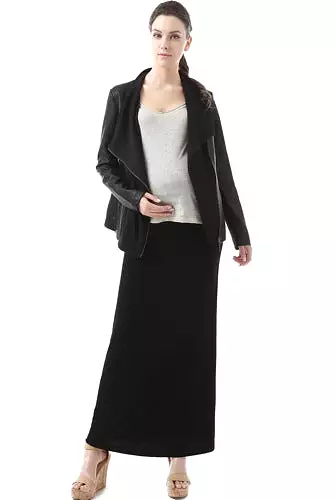 Momo Maternity Fold Over Waist Maxi Skirt