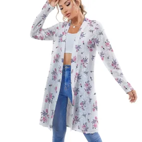 Multi-Image-Druck Langarm Cardigan Strickjacke Shirt lang geschnitten NZ060 mit Foto Text Muster selbst gestalten und bedrucken