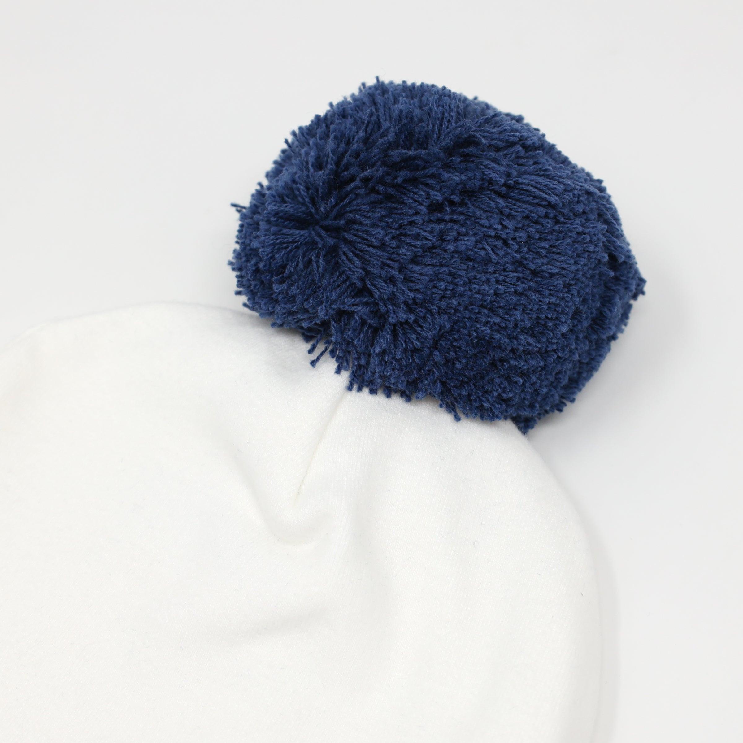 oh baby! Denim Pom Hat - Cream