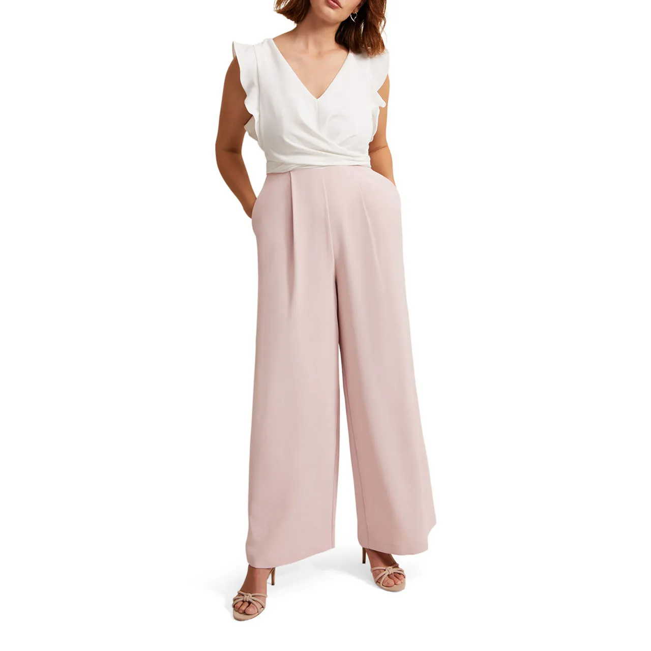 PHASE EIGHT Ayla Ruffle Jumpsuit - Pink