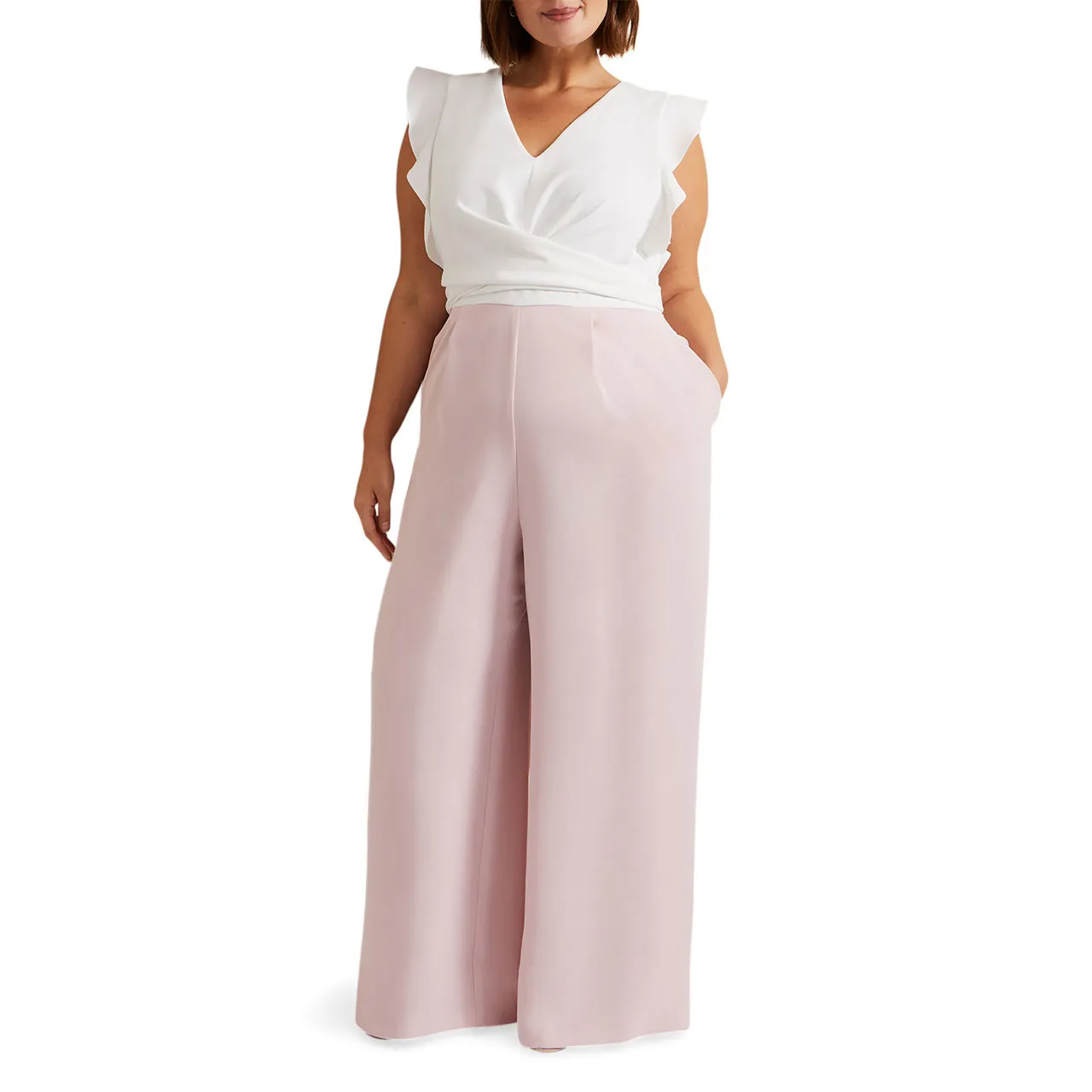 PHASE EIGHT Ayla Ruffle Jumpsuit - Pink