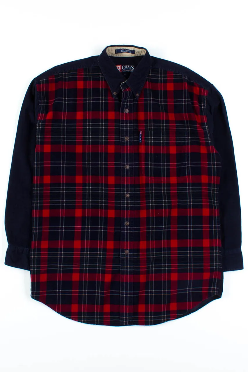 Plaid Front Button Up Shirt