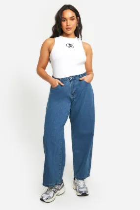 Plus Basics High Waisted Boyfriend Jeans