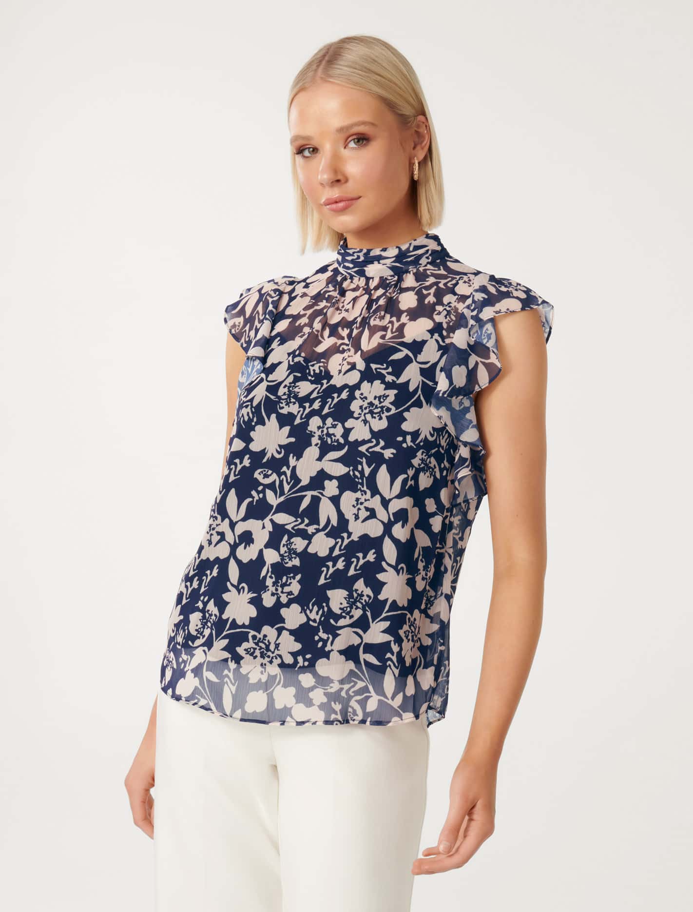 Rayne Ruffle High Neck Blouse