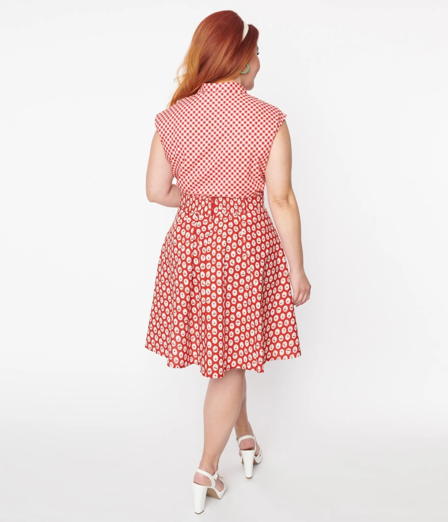 Retrolicious Red Cherry Flare Skirt