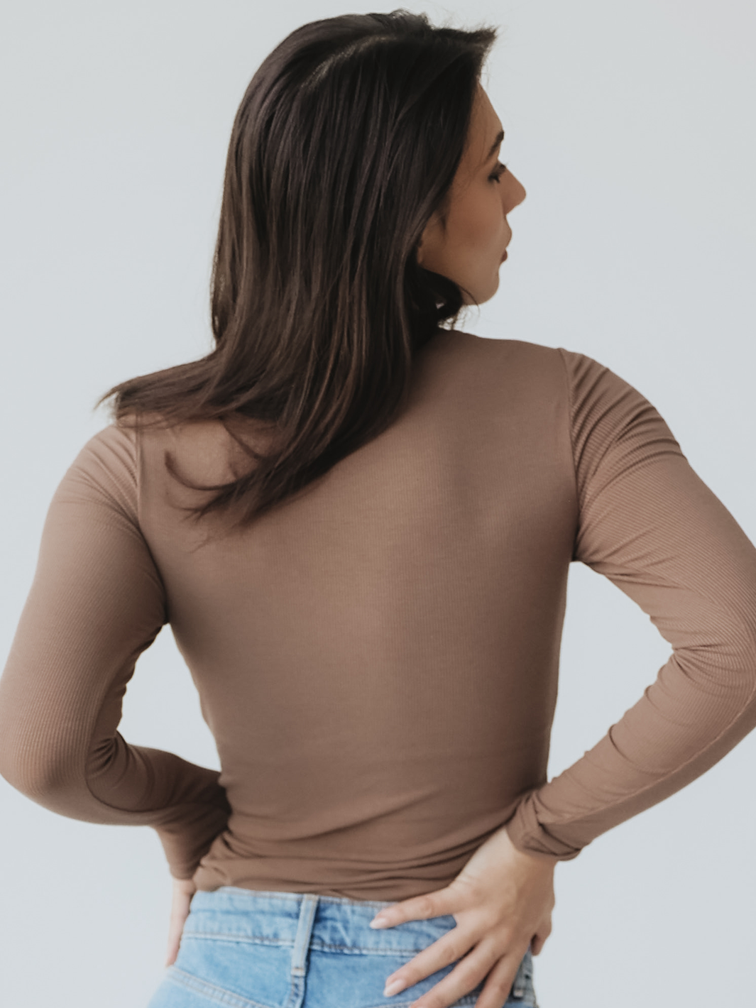 Ribbed Long Sleeve Brami