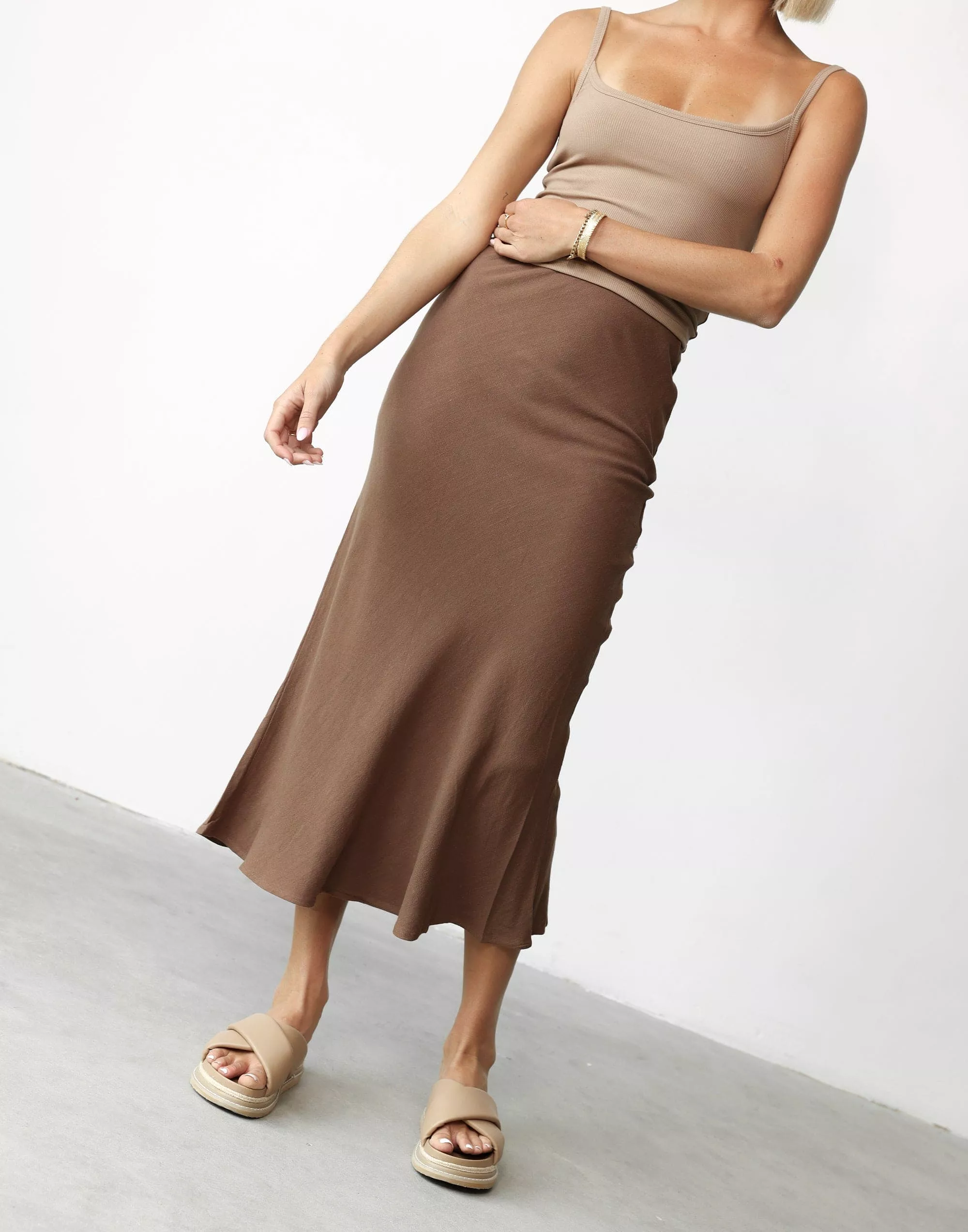 Rosemaria Midi Skirt (Oak)