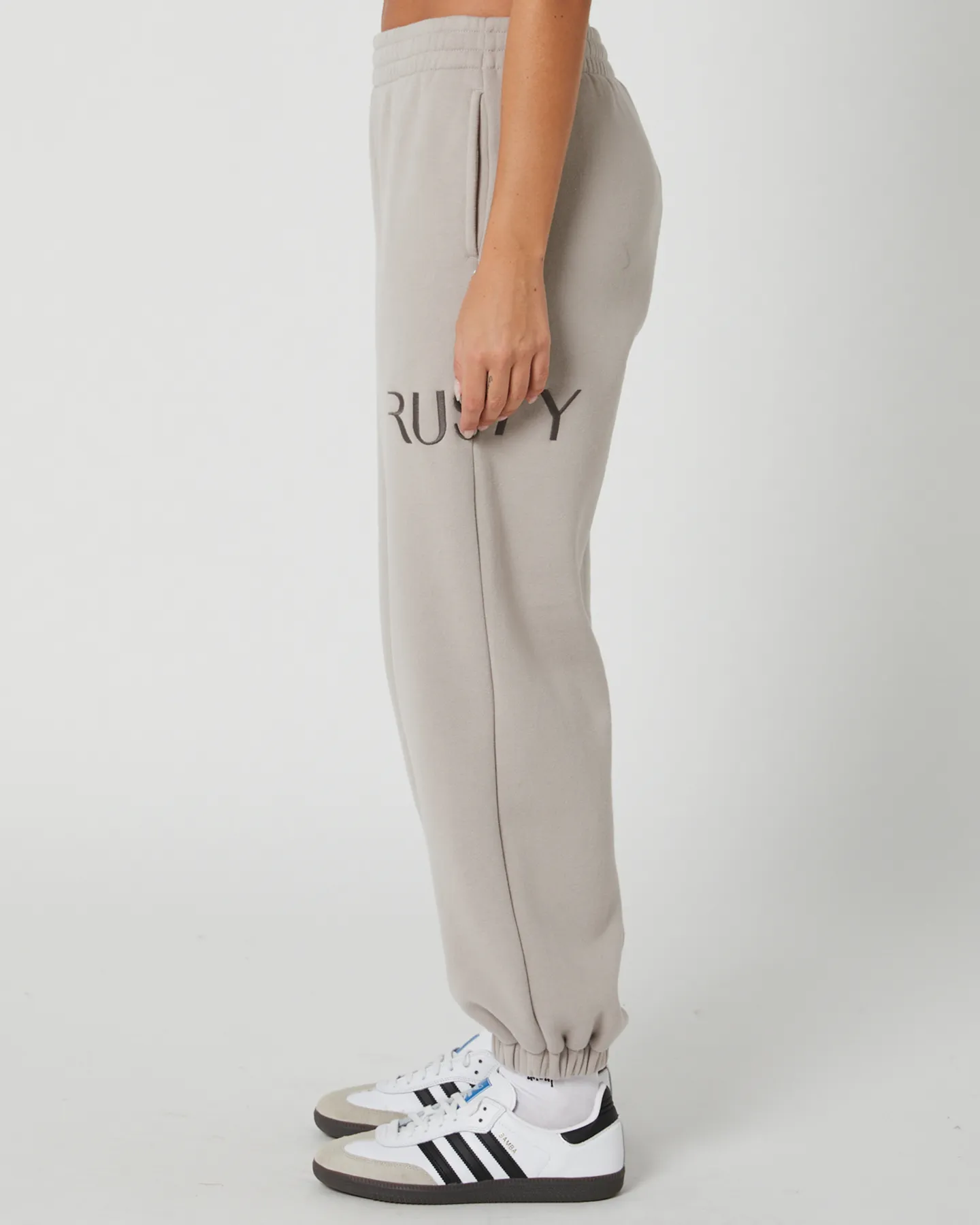 Rusty Rusty Signature Oversize Trackpant - Grey Cloud | SurfStitch