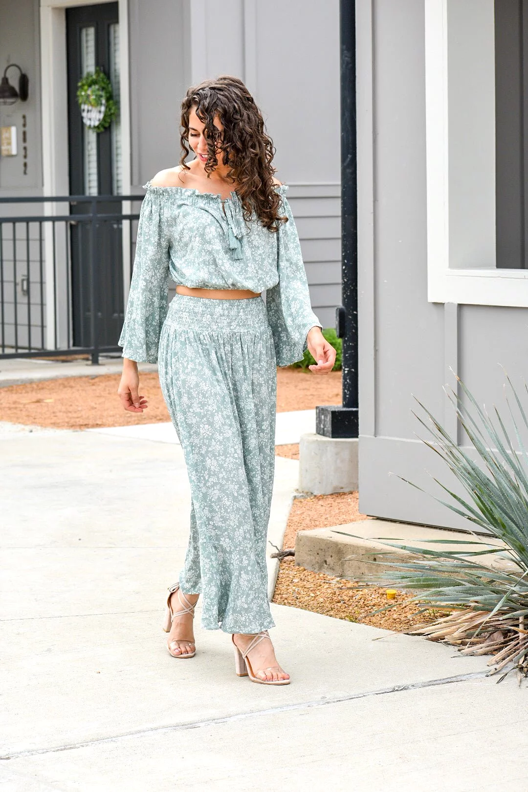 Sage Floral Maxi Skirt