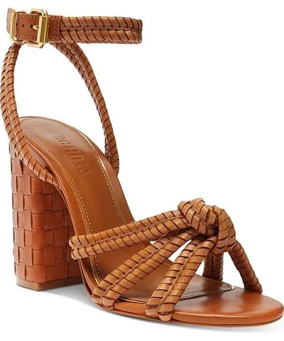 Schutz Women's Kathleen Almond Toe Woven High Heel Sandals