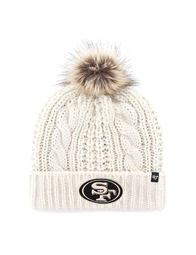 SF 49ers Meeko Cuff Knit Beanie, White