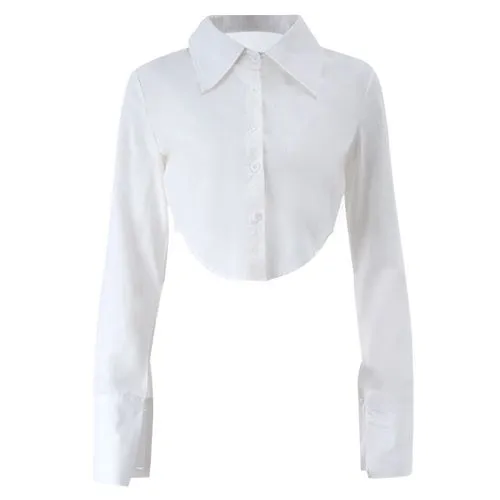 Simple Style Solid Color Spandex Polyester Shirt Collar Long Sleeve Regular Sleeve T-shirt