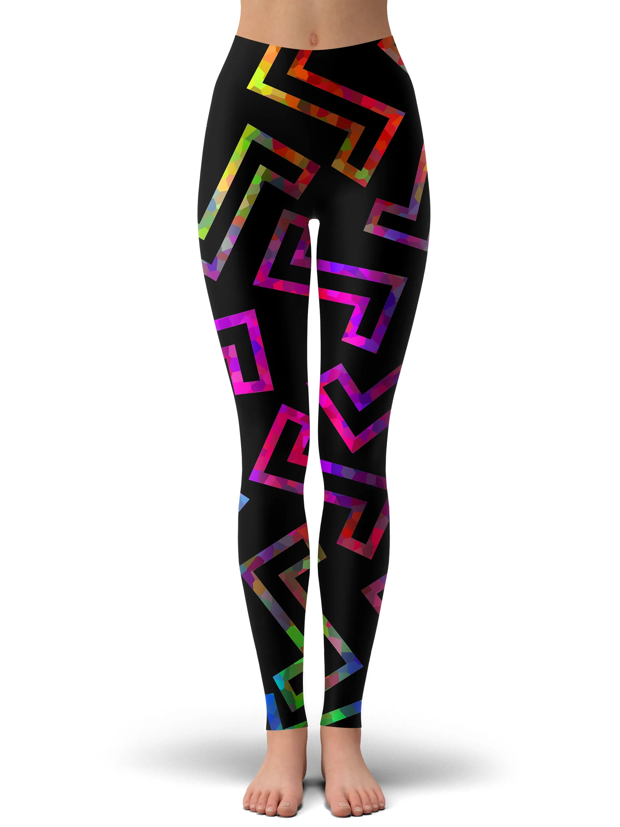 Sparkle Geometric Crop Hoodie and Leggings Combo