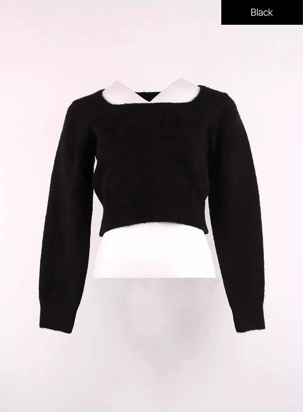 Square Neck Crop Sweater OJ426