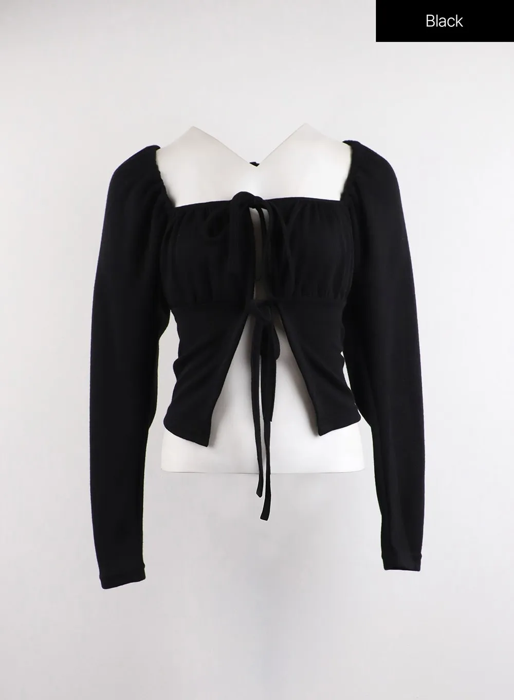 Square Neck Puff Crop Top CJ416