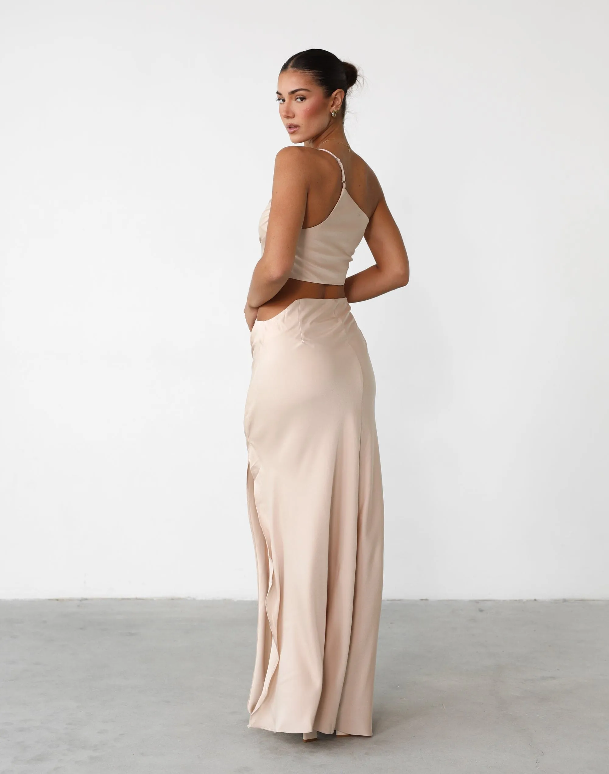 Starlet Maxi Skirt (Beige)