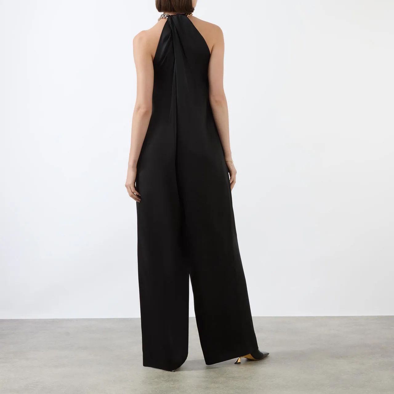 STELLA MCCARTNEY Halterneck Chain Jumpsuit - Black