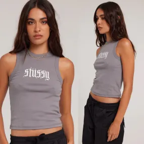 STUSSY  |Rib Street Style U-Neck Cotton High-Neck Logo