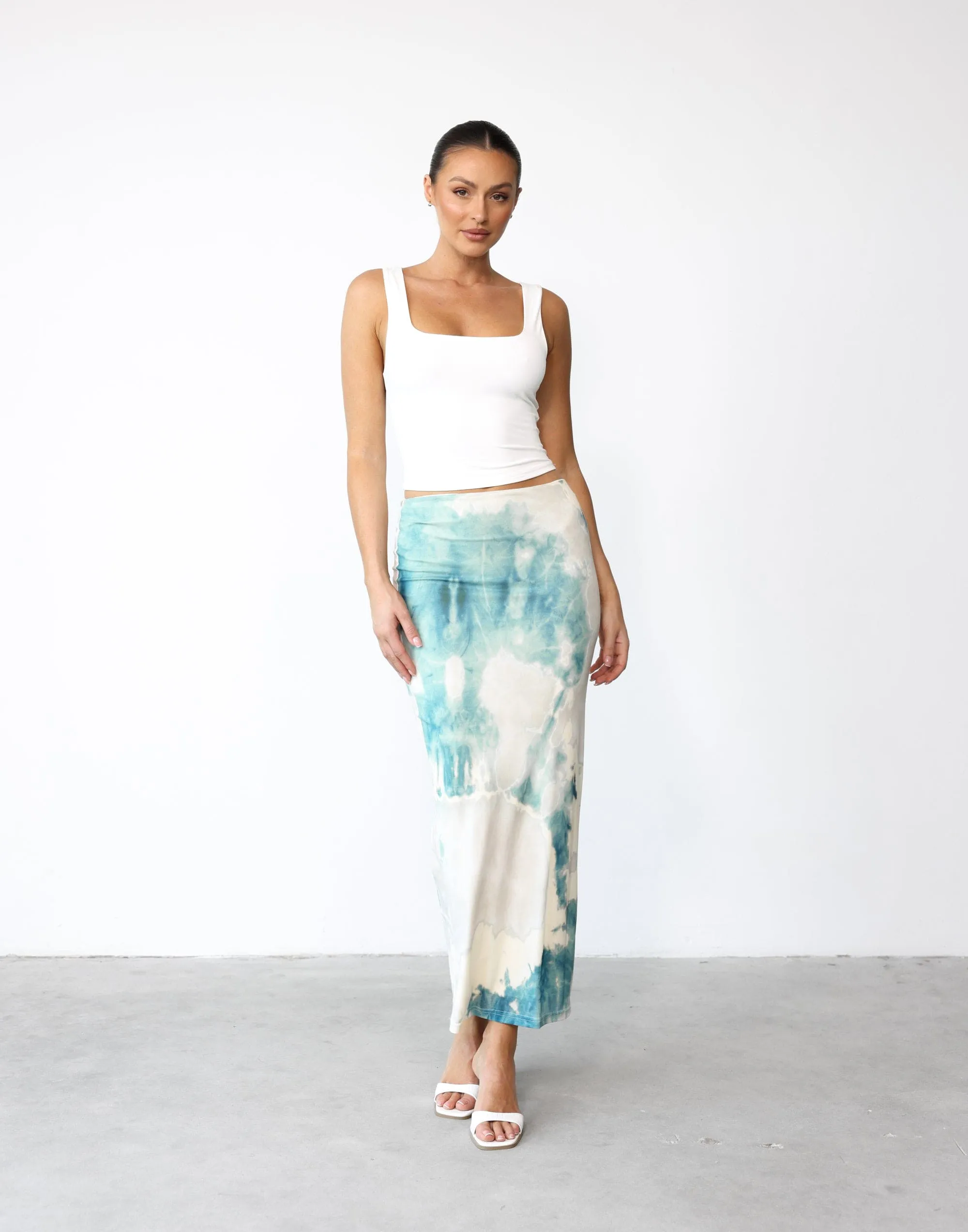 Tammy Maxi Skirt (Blue Marble)