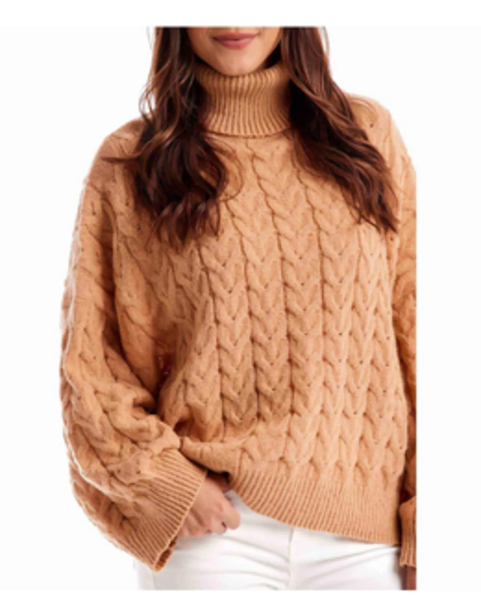 Tan Radley Cableknit Sweater