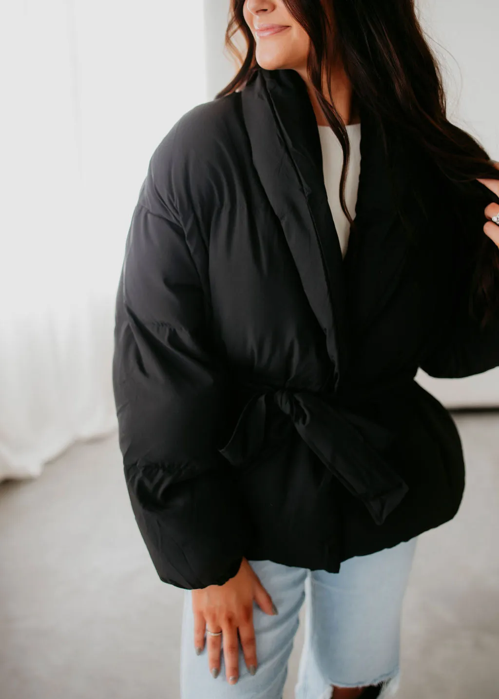 Tawnie Waist Tie Puffer Jacket