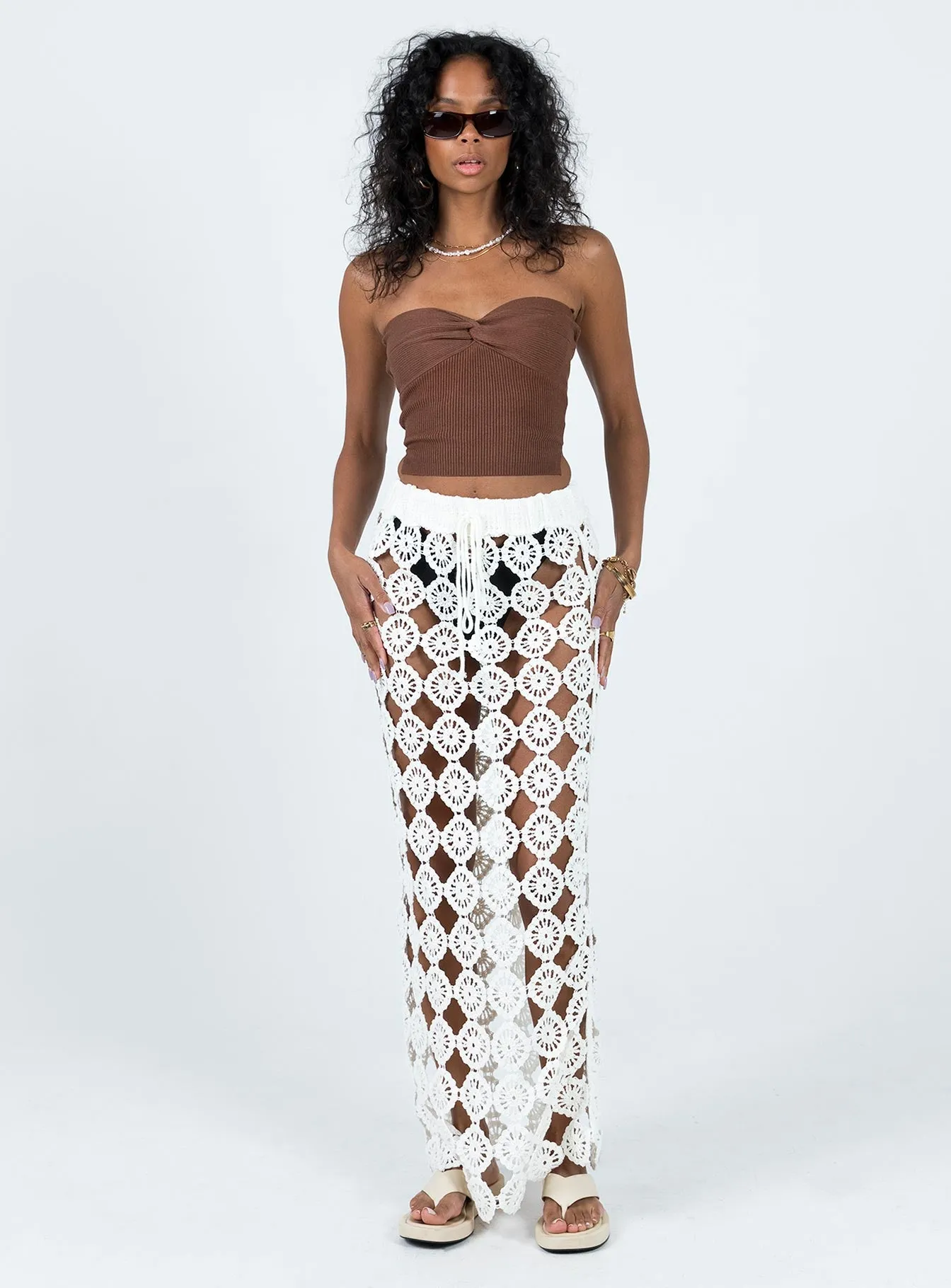 Tildy Maxi Skirt White