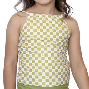 Toddler Girls' Janela Bay High Neck Crop Swim Tankini