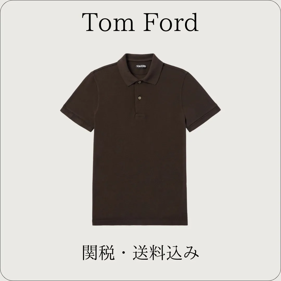 TOM FORD  |Plain Cotton Short Sleeves Front Button Designers Polos