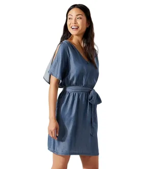 Tommy Bahama Chambray Split Shoulder Dress Women's