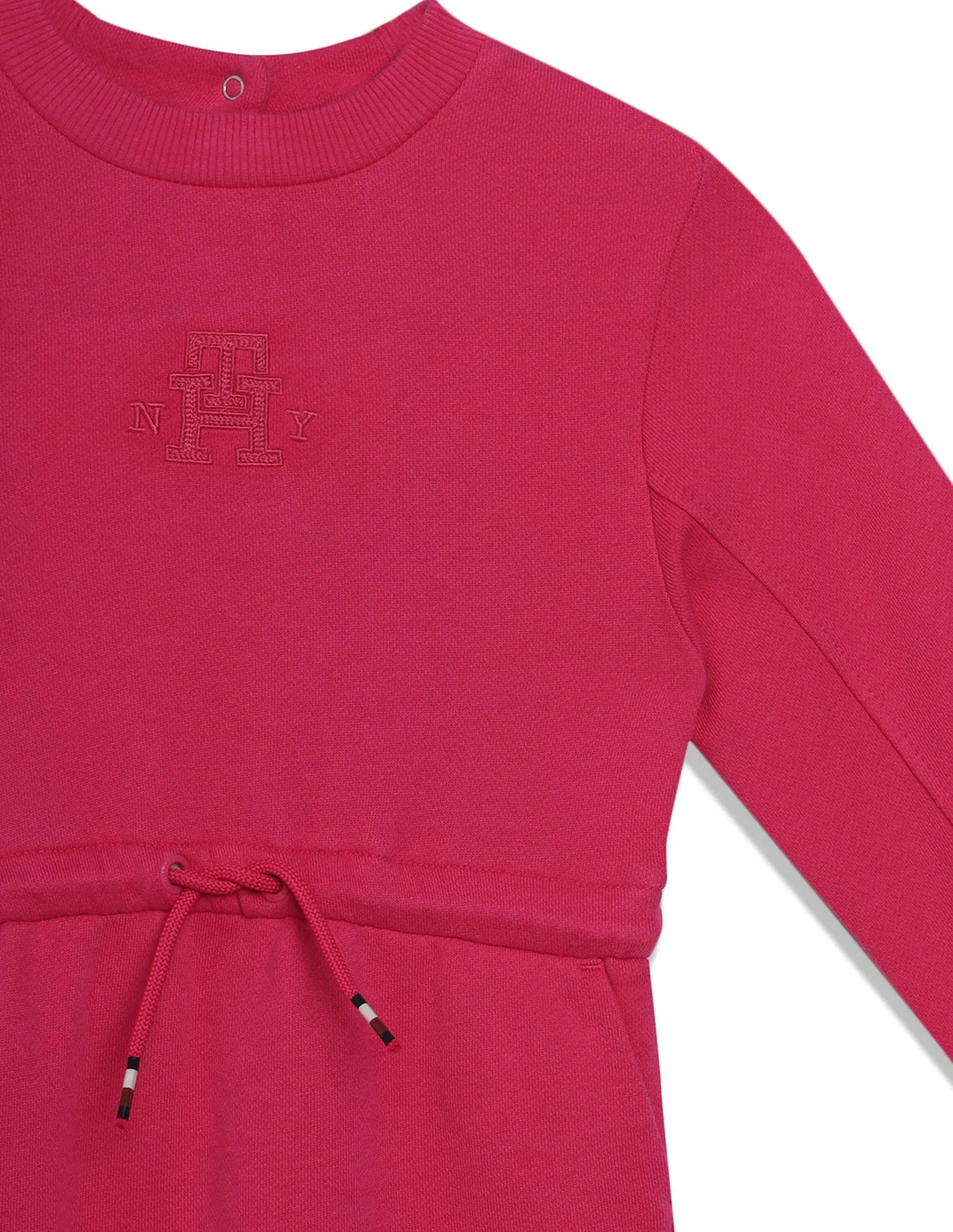 Tommy Hilfiger Kids Tonal Monogram Skater Knit Dress