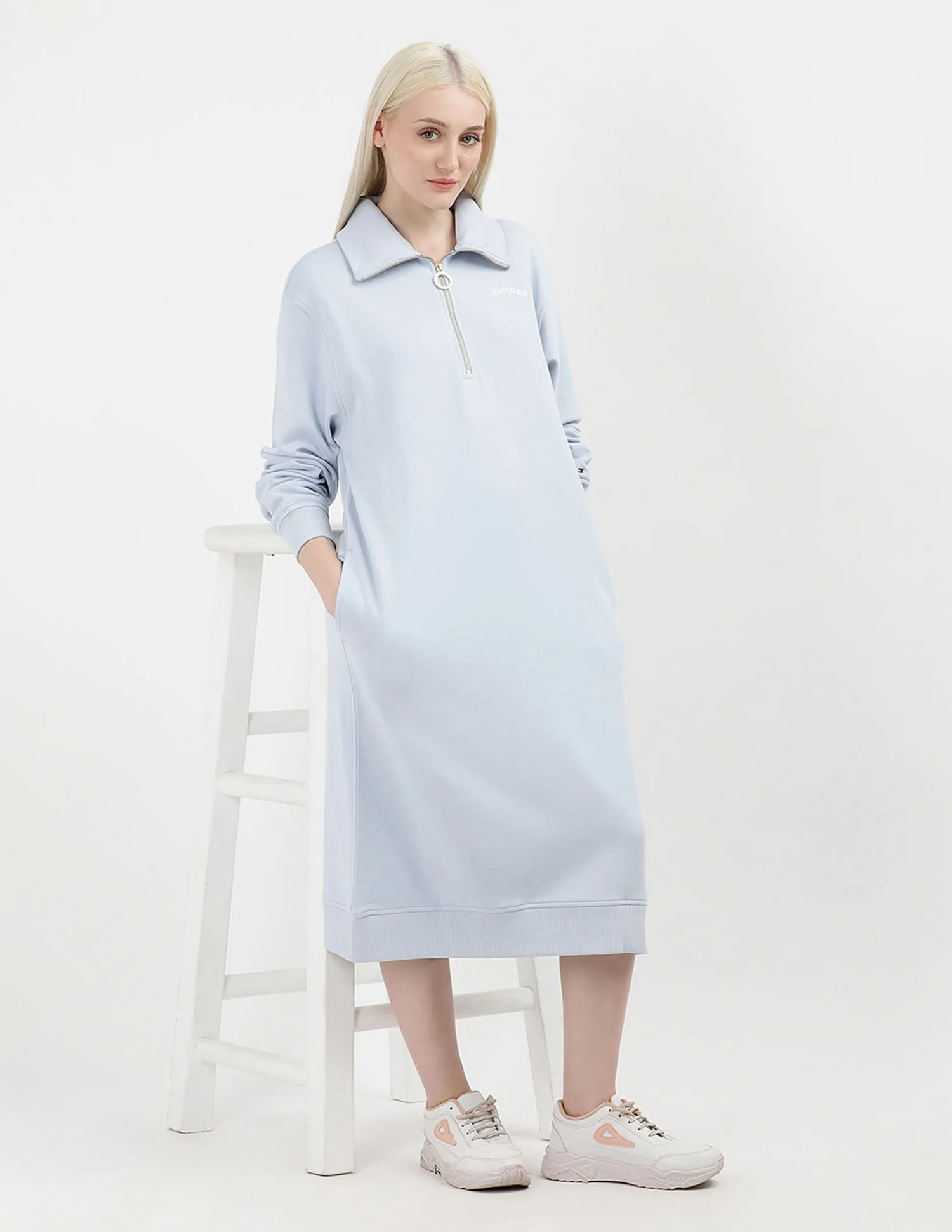 Tommy Hilfiger Long Sleeve Sweatshirt Dress