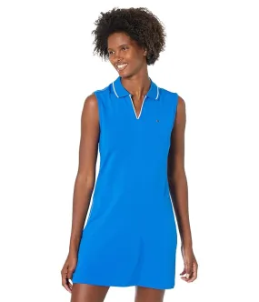 Tommy Hilfiger Sleeveless Pipped and Tipped Solid Polo Dress Women's