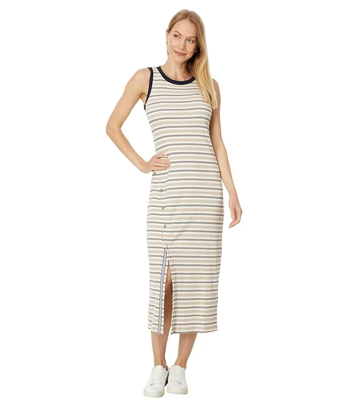 Tommy Hilfiger Sleveless Striped Midi Dress