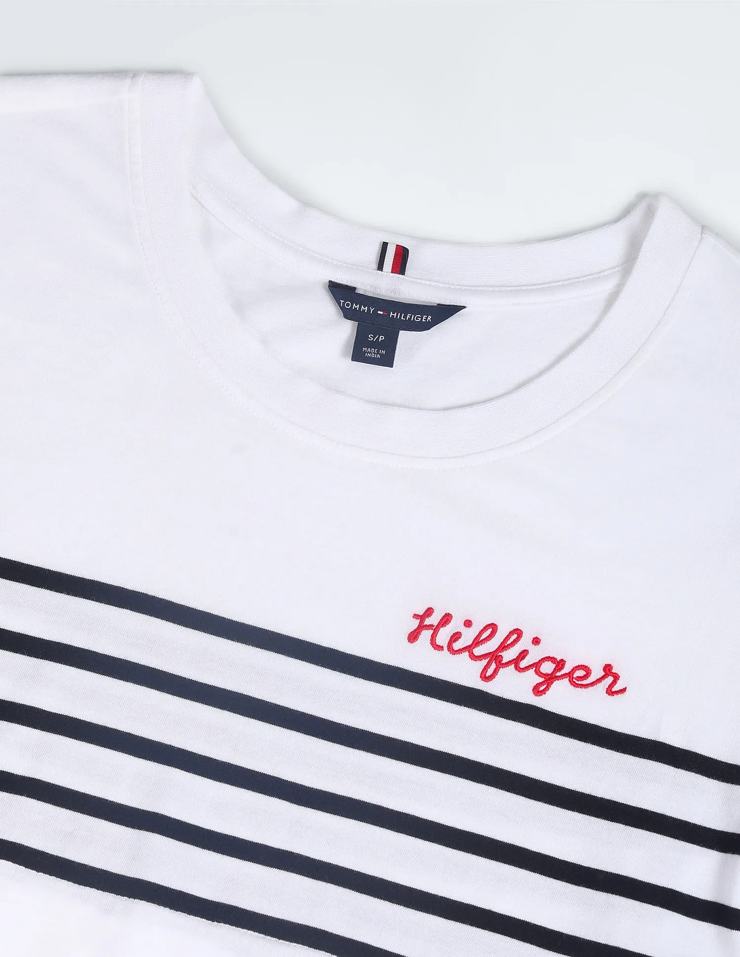 Tommy Hilfiger Stripe Embroidered Logo Dress