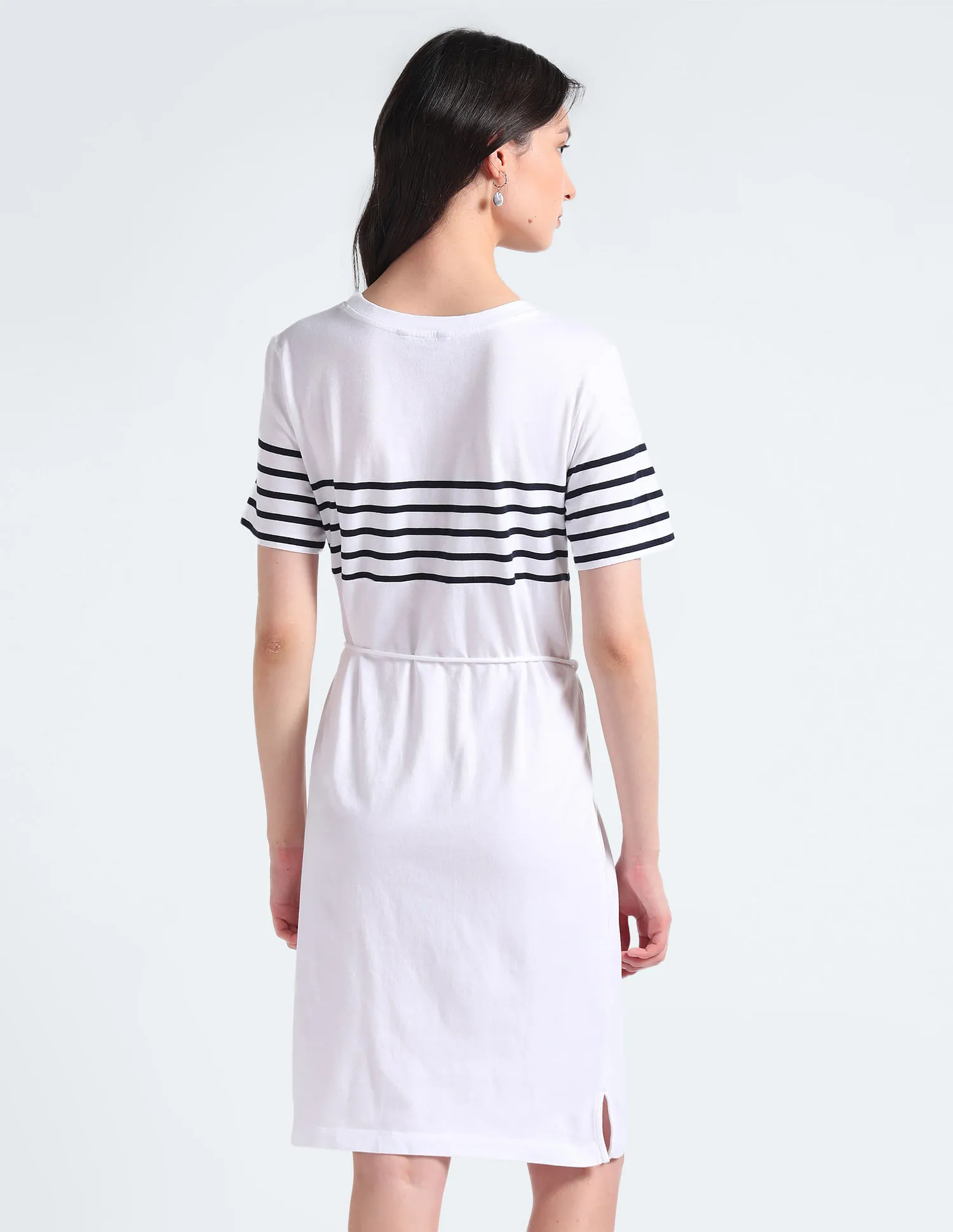 Tommy Hilfiger Stripe Embroidered Logo Dress