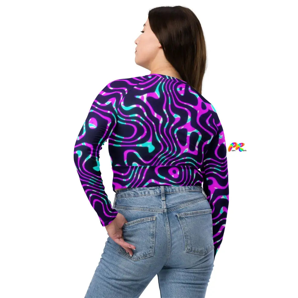 Trippy Neon Winter Festival Top