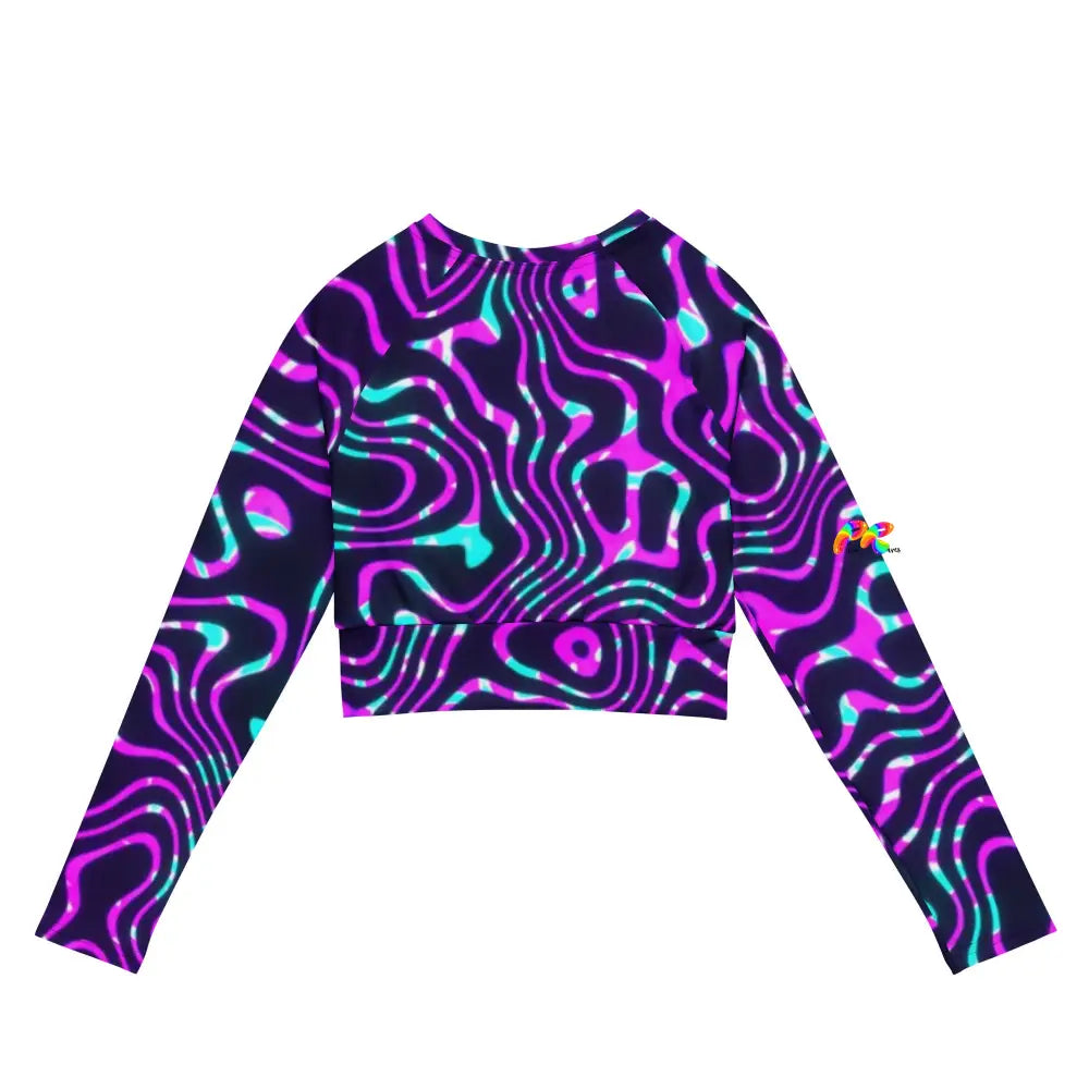 Trippy Neon Winter Festival Top