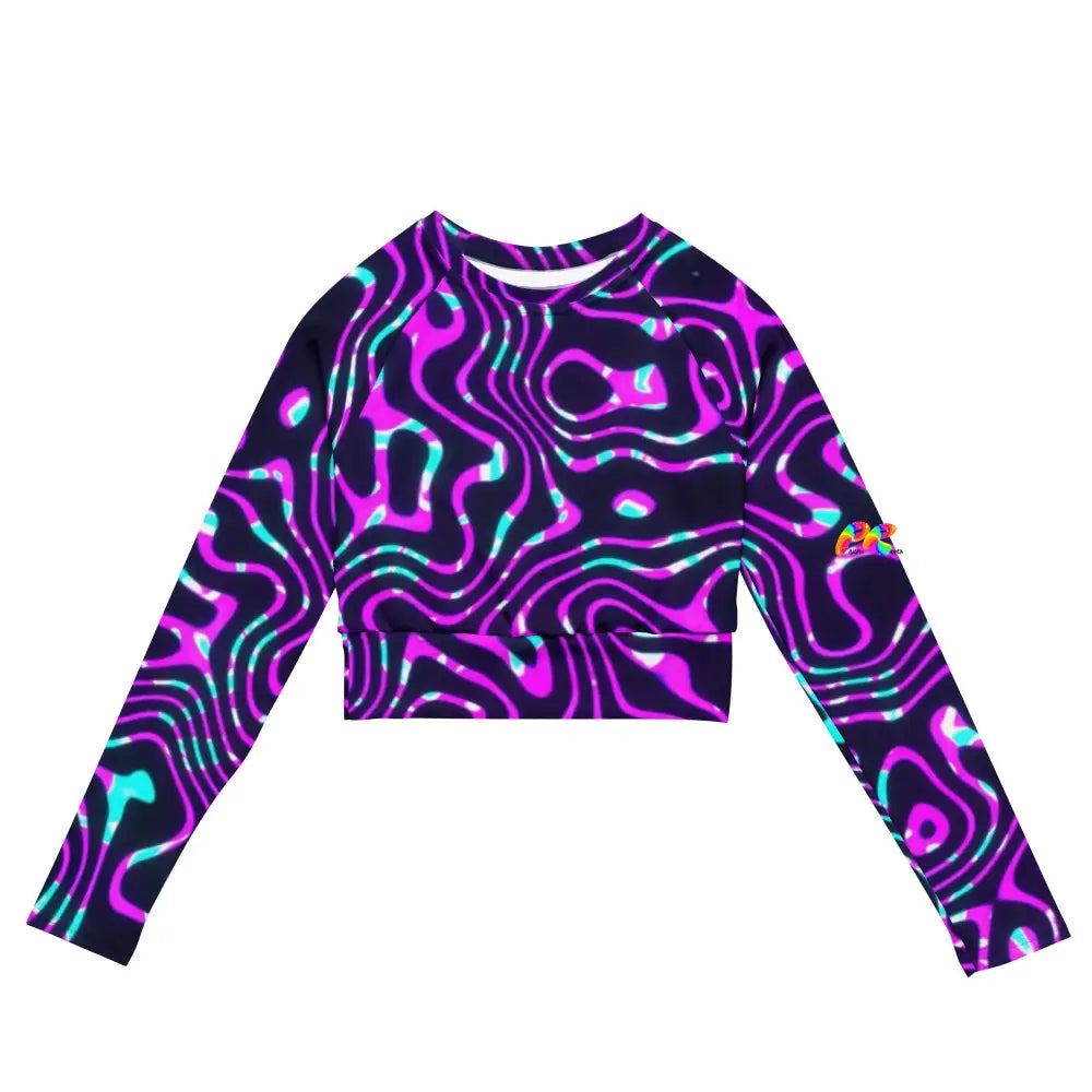 Trippy Neon Winter Festival Top