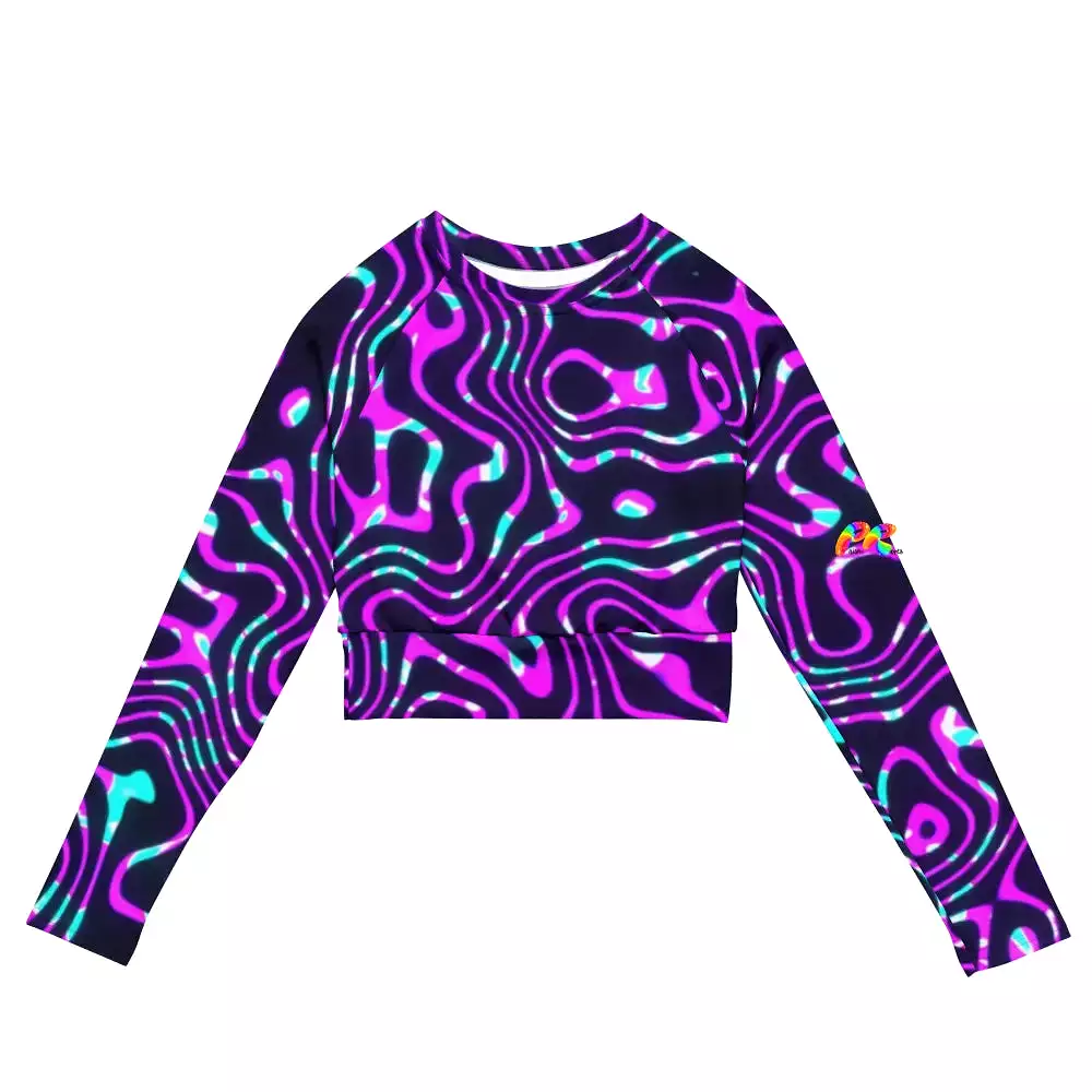 Trippy Neon Winter Festival Top