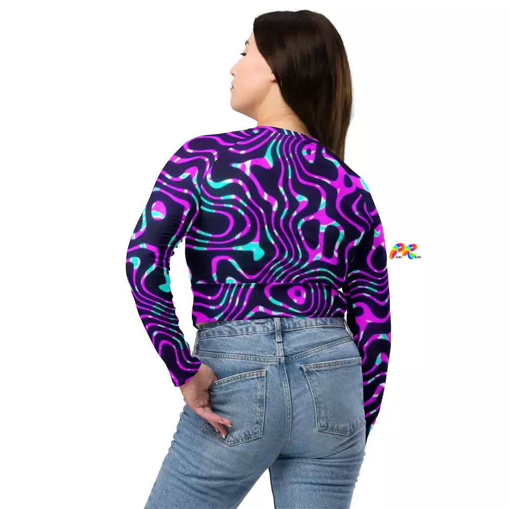 Trippy Neon Winter Festival Top