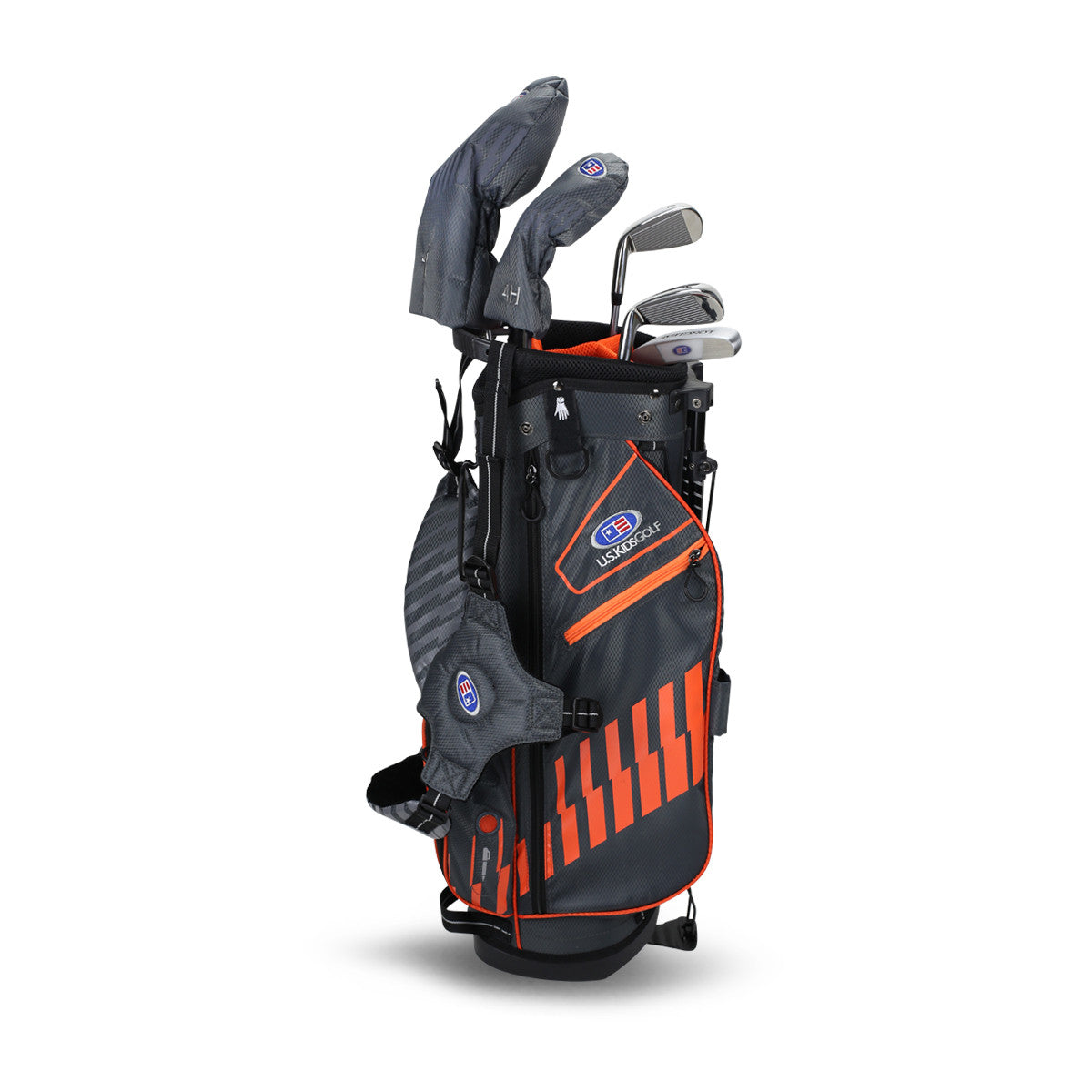 US Kids UL51-s 5 Club Stand Set RH, Grey/Orange Bag