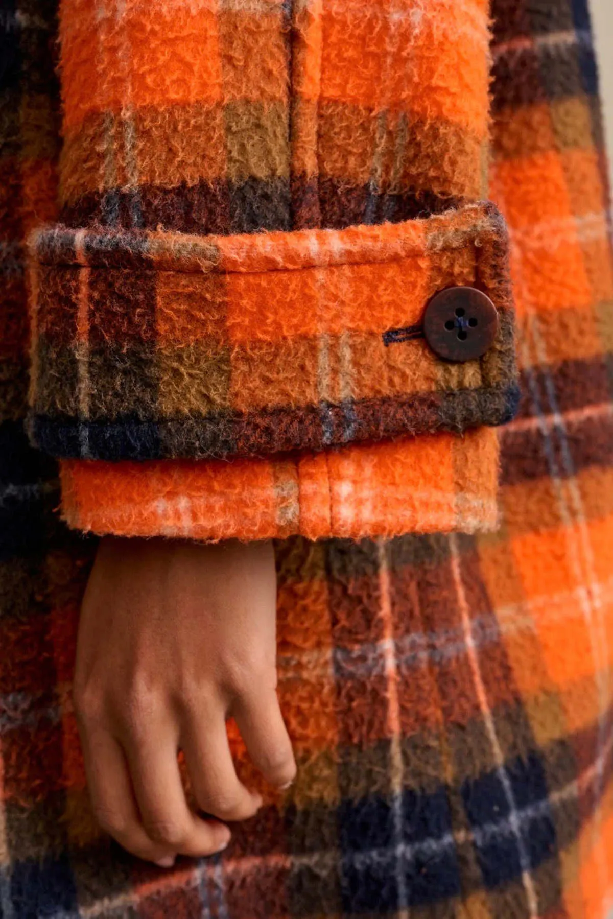 Vaclav Coat - Orange Plaid