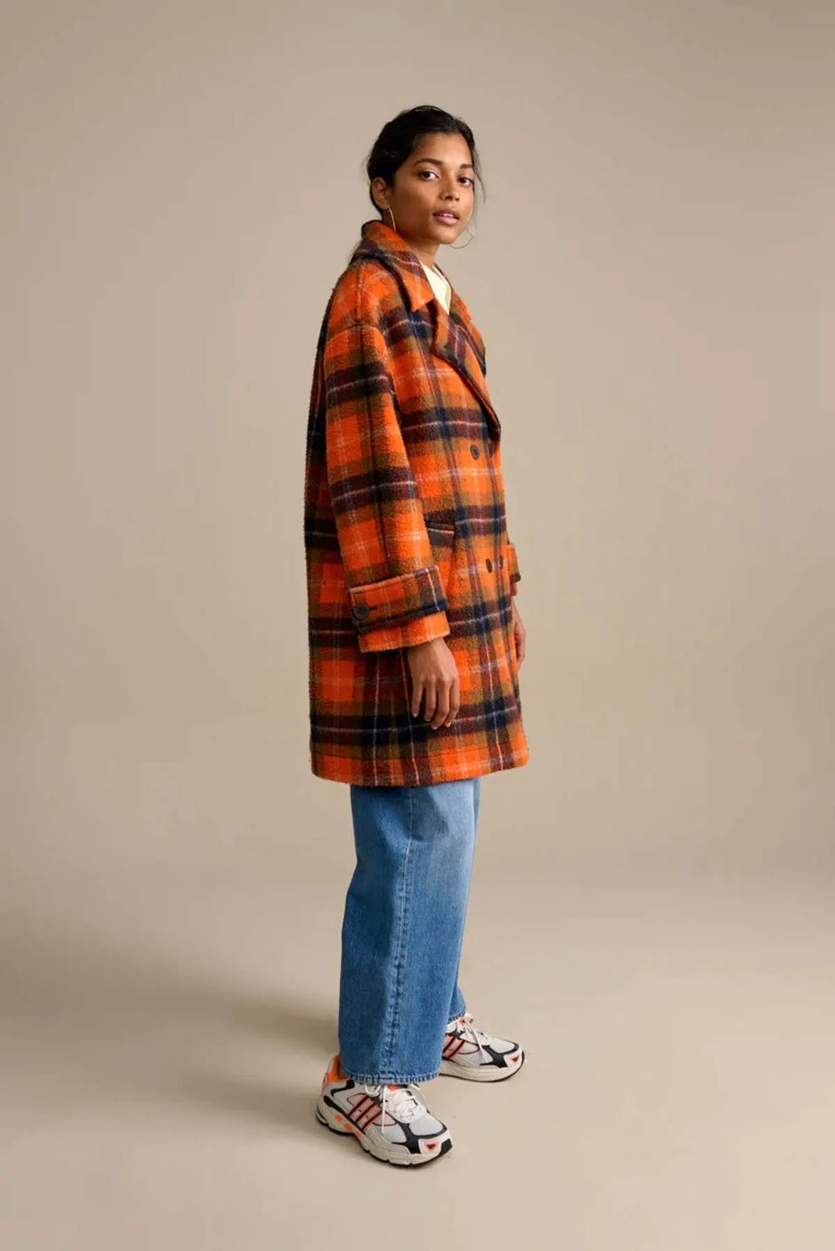 Vaclav Coat - Orange Plaid